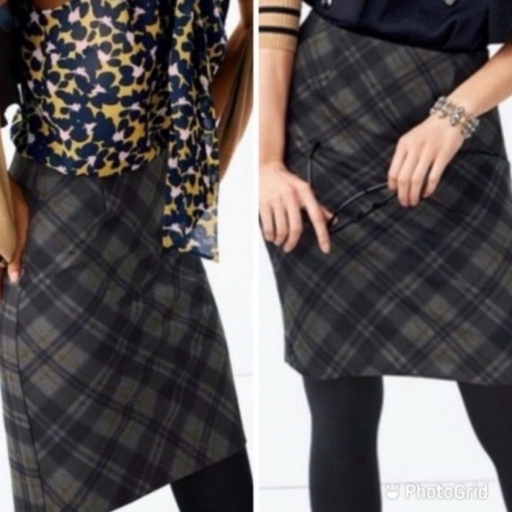 CAbi | Step Out Kennedy Plaid Pencil Skirt Size 6 EUC